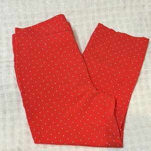 Rafaella Red Pants with White Dots